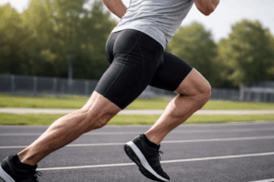 a man wearing the best compression shorts