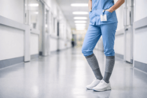 a person wearing their sockwell compression socks