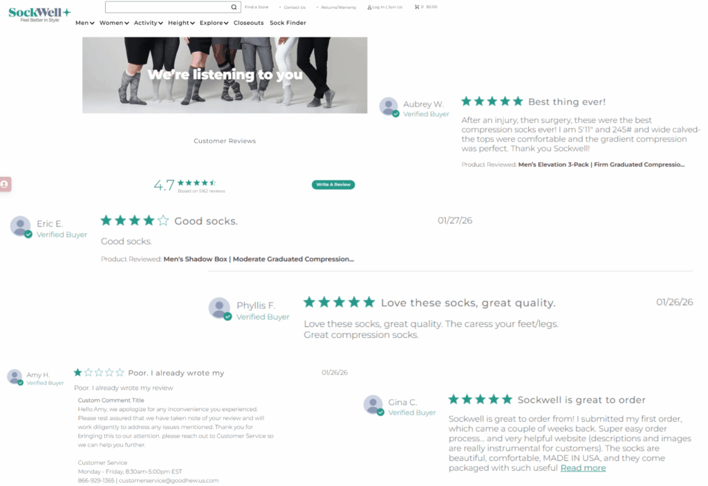 customer reviews of sockwell compression socks