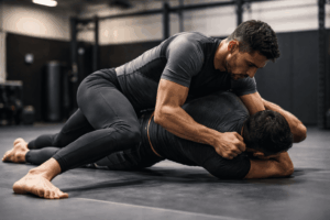 an athlete wearing compression pants